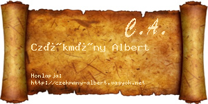 Czékmány Albert névjegykártya